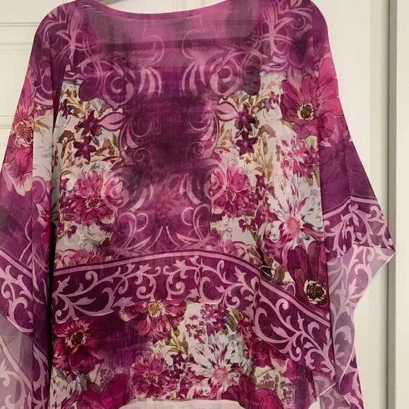 NWT Dressbarn Kimono Blouse Large - Picture 7 of 9